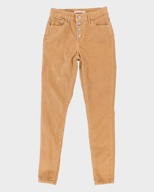 Womens Orange Levi's Corduroy Trouser- W25 L27 Trousers Denim Distressed