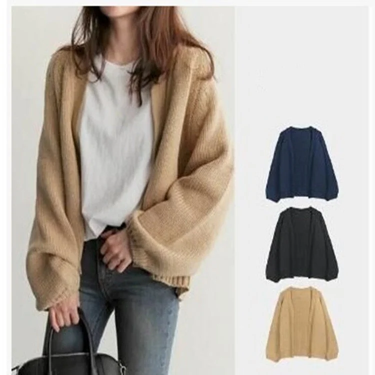 Cozy Comfort: Copper Blend Cardigan Sweater Machine Wash Dry Clean Hand Wash