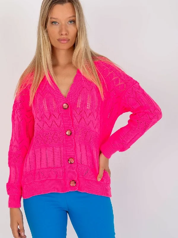 Cardigan Rue Paris Chenille Blend Fleece Blend Nylon Blend