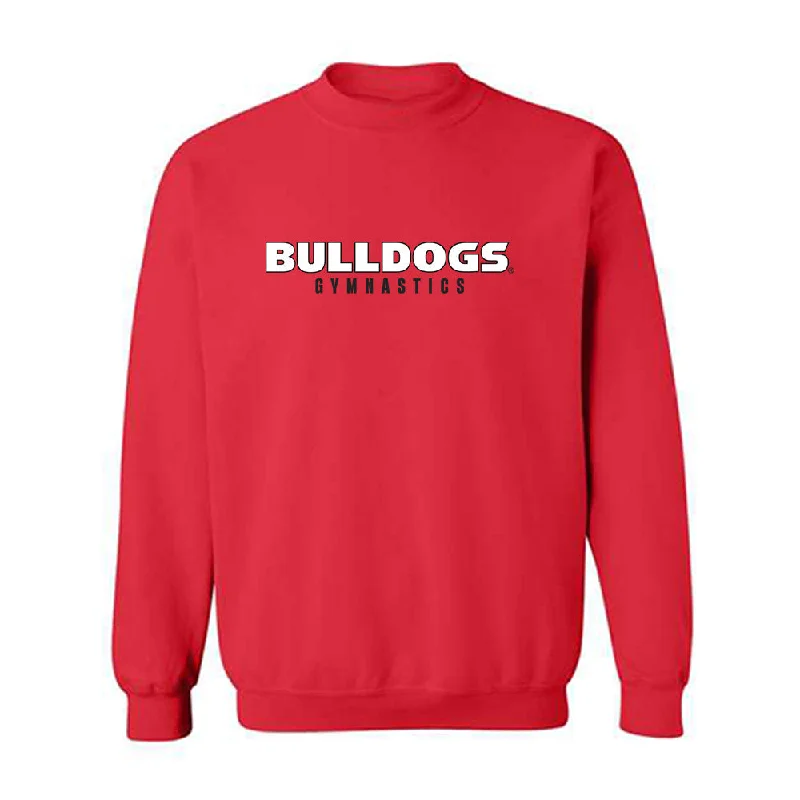 Georgia - NCAA Women's Gymnastics : Sidney Fitzgerald - Classic Shersey Crewneck Sweatshirt Hoodie with Hem Frayed Vintage Worn Georgia - NCAA Women's Gymnastics : Sidney Fitzgerald - Classic Shersey Crewneck Sweatshirt Hoodie with Hem Frayed Vintage Worn