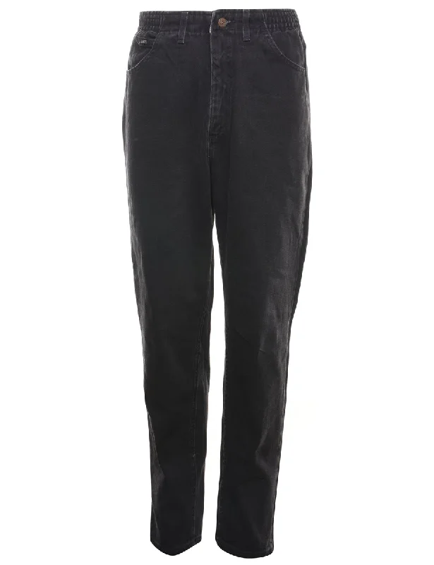 Lee High Waist Black Casual Denim Trousers - W28 L32 Trousers Polka Dot Cute