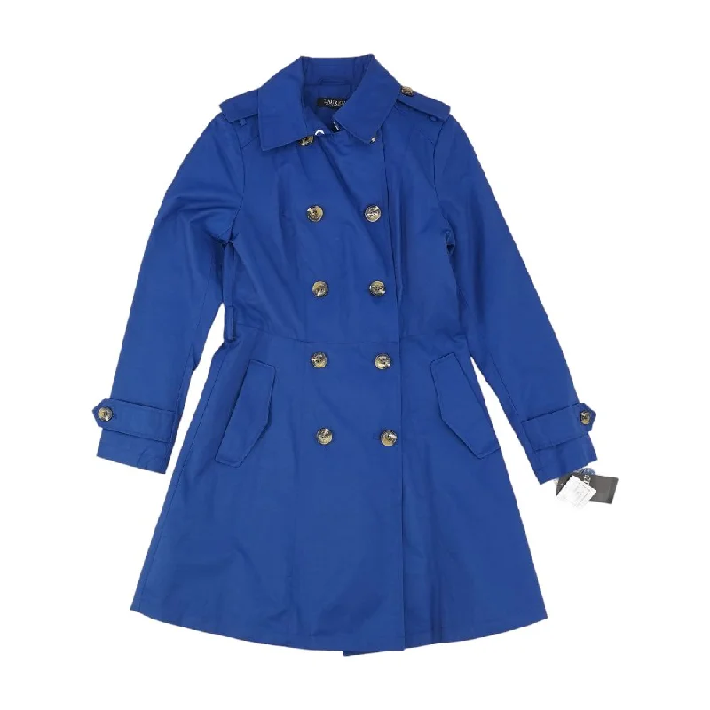 Navy Solid Coat Jersey Tulle Batik