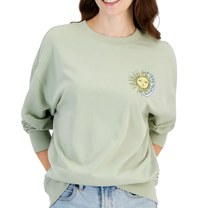 REBELLIOUS ONE -  Graphic-Print Sweatshirt Hoodie with Cuffed Sleeves Snug Secure
