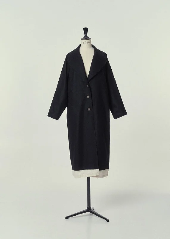 Muse by Another [Archive] Wool Tailored Coat Buttoned Toggled Snapped