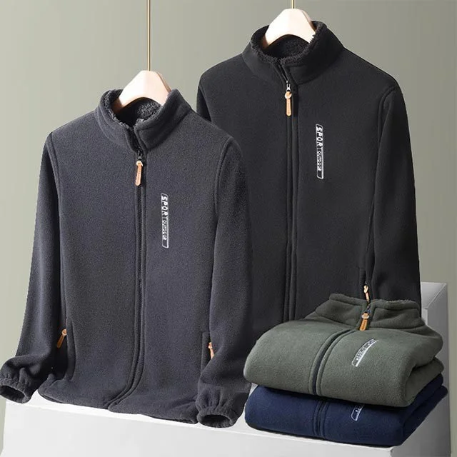 zd278-Men's autumn and winter thickened polar fleece coat Welt Pockets Slit Pockets Flap Pockets zd278-Men's autumn and winter thickened polar fleece coat Welt Pockets Slit Pockets Flap Pockets