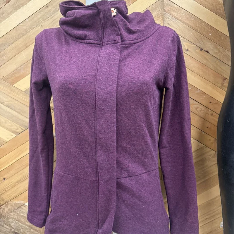 Ripzone - Women's Long Full-Zip Hoodie - MSRP comp $45: Purple-women-XS Hoodie with Reflective Safety Nightwear Ripzone - Women's Long Full-Zip Hoodie - MSRP comp $45: Purple-women-XS Hoodie with Reflective Safety Nightwear