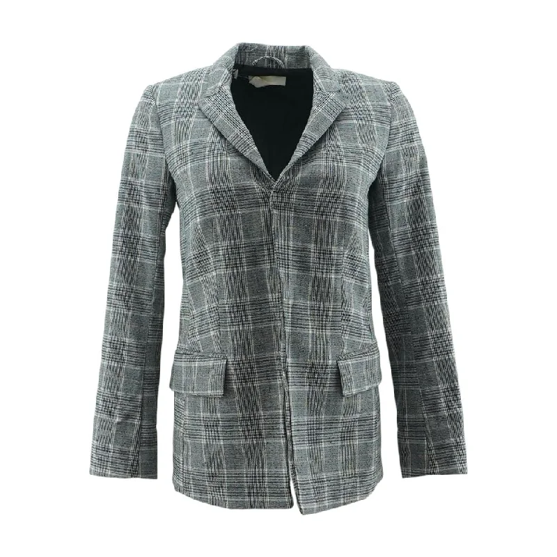Black Plaid Blazer Women's Fashion Blazer