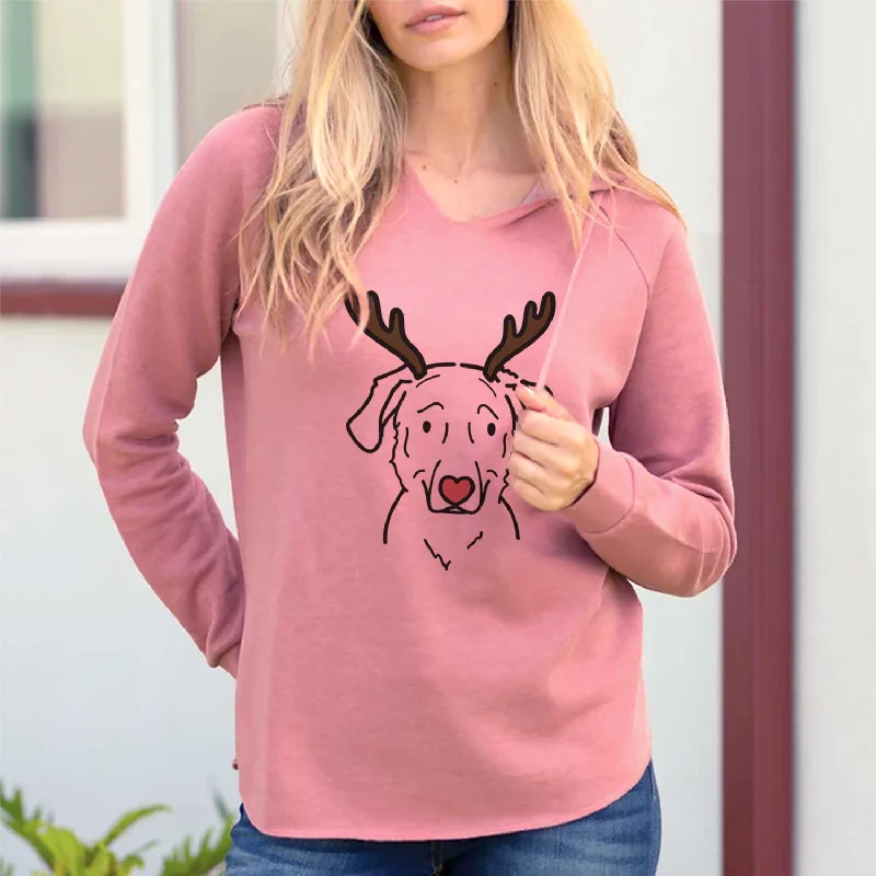 Red Nose Golden Retriever Mix - Mitzi - Cali Wave Hooded Sweatshirt Hoodie with Ribbed Hem Stretchable Secure Red Nose Golden Retriever Mix - Mitzi - Cali Wave Hooded Sweatshirt Hoodie with Ribbed Hem Stretchable Secure