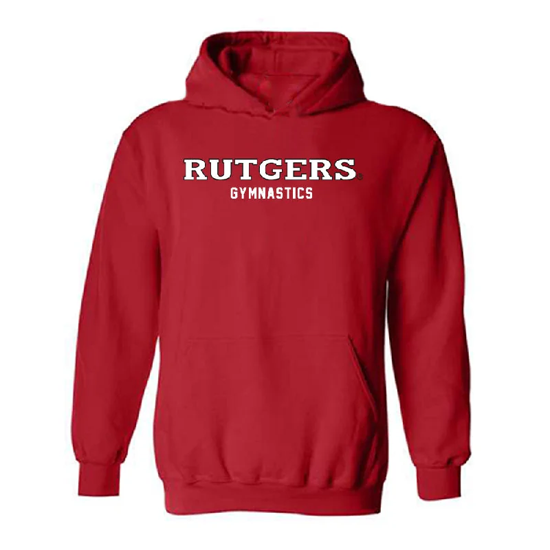 Rutgers - NCAA Women's Gymnastics : Kimmi Shiau - Classic Shersey Hooded Sweatshirt Hoodie with Double Zipper Versatile Adjustable Rutgers - NCAA Women's Gymnastics : Kimmi Shiau - Classic Shersey Hooded Sweatshirt Hoodie with Double Zipper Versatile Adjustable