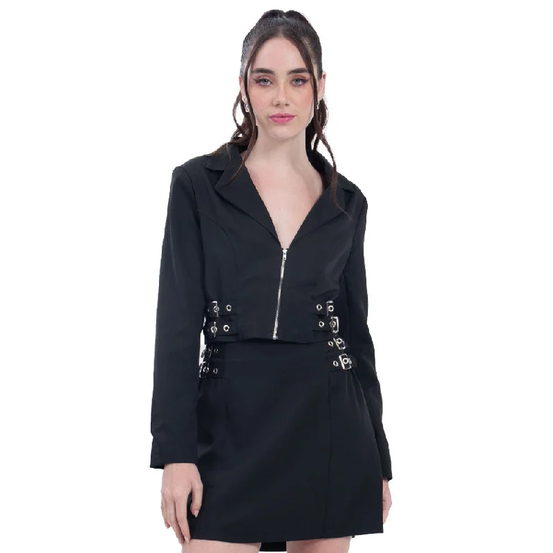 SACO PARA MUJER FANCY BLAZER WITH BELTS FOREVER 21 Women's Boutique Suit