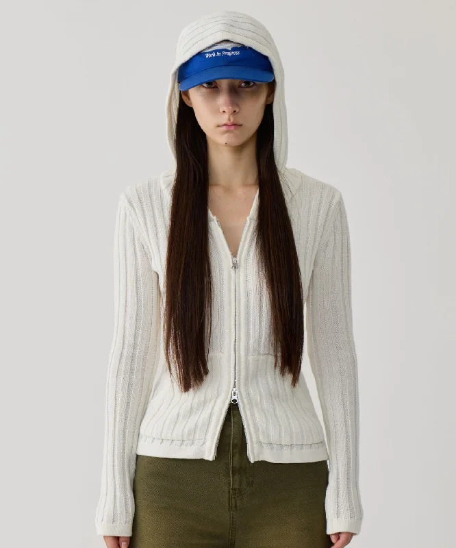 KNIT ZIP HOODIE Hoodie with Oversized Fit Loose Comfortable