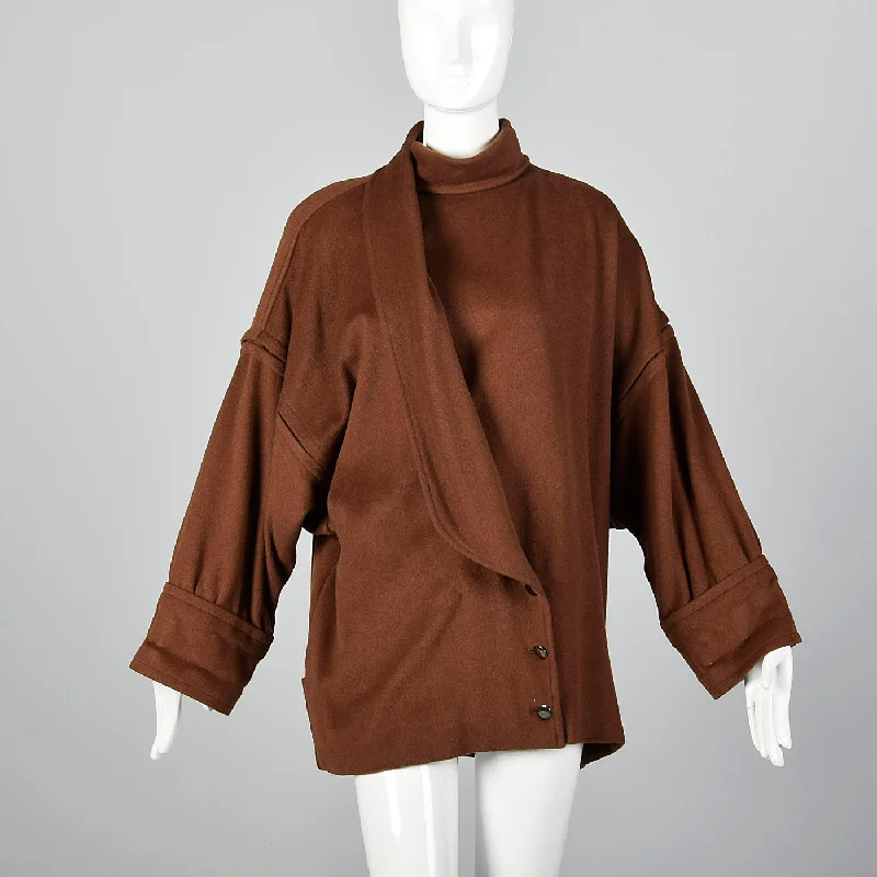 Emanuel Ungaro Brown Coat Bomber Jacket Denim Jacket Leather Jacket