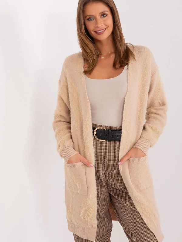 Cardigan AT Cable Knit Ribbed Knit Lace Knit