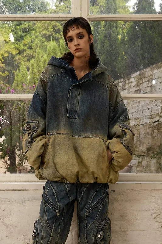 Dirty Cotton Coat Cuffed Rolled Raglan