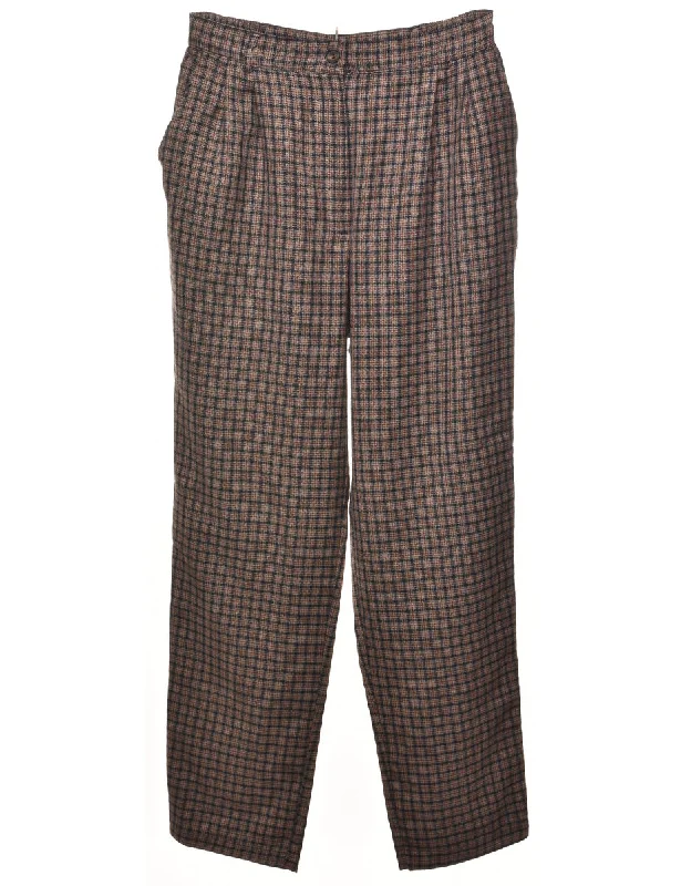 Checked Trousers - W28 L28 Trousers Party Sparkling