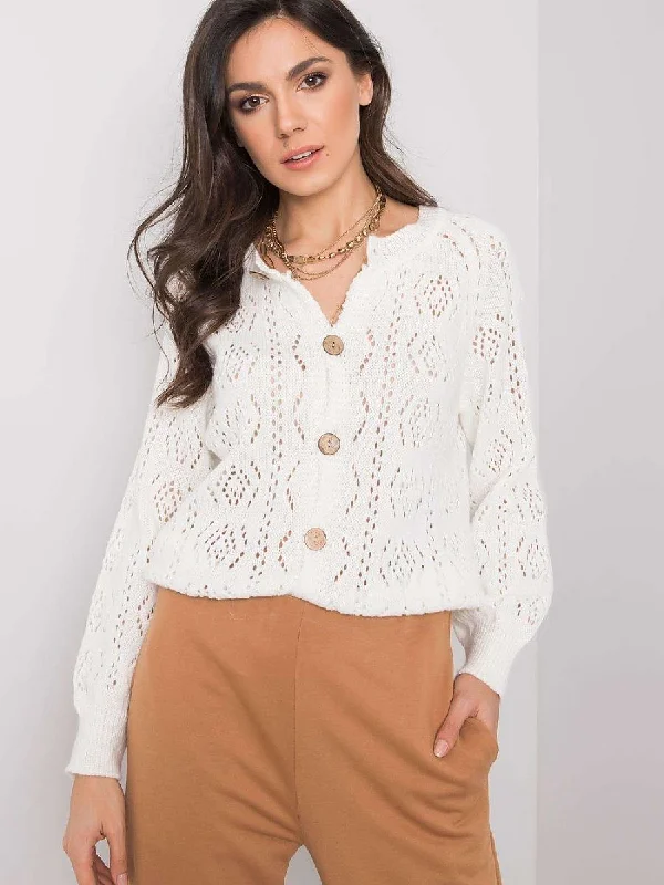 Cardigan Och Bella Notch Collar Peter Pan Collar Cowl Neck