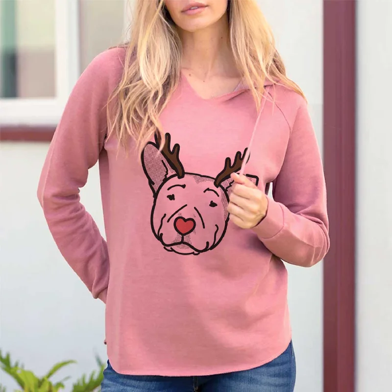 Red Nose Pitbull - Archer - Cali Wave Hooded Sweatshirt Hoodie with Hem Fringe Bohemian Relaxed Red Nose Pitbull - Archer - Cali Wave Hooded Sweatshirt Hoodie with Hem Fringe Bohemian Relaxed