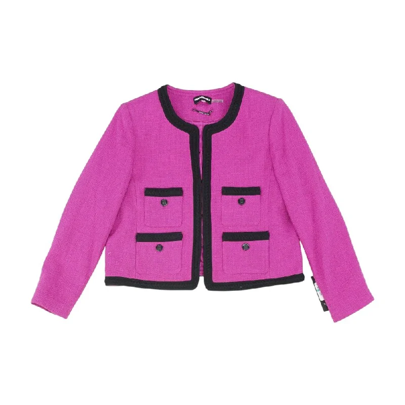 Pink Solid Blazer Women's Luxurious Jacket