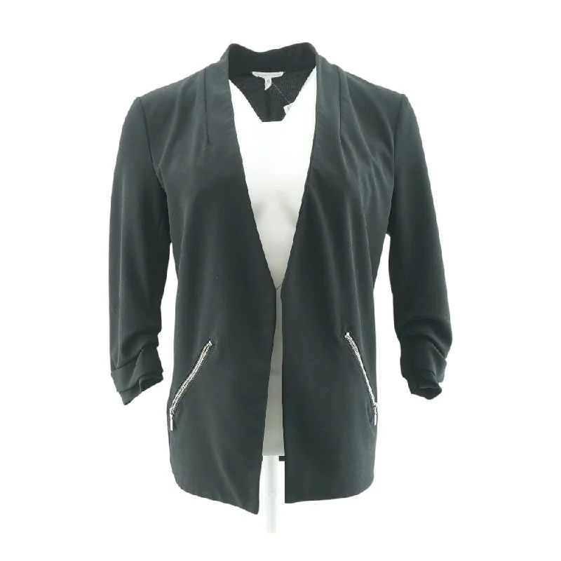 Black Solid Blazer Women's Brand Blazer