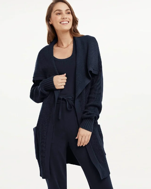 Talia Sweater Cardigan Lace Blend Ribbed Blend Corduroy Blend