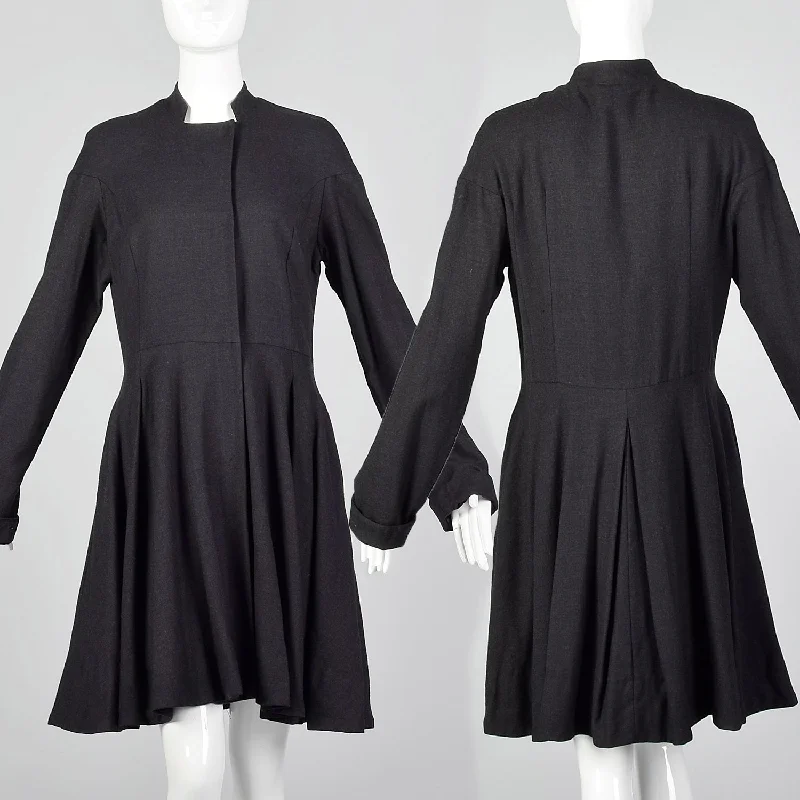 Medium 2000s Wool Princess Coat Trench Wool Cashmere