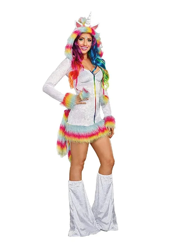 Unicorn Beauty Women's Costume Hoodie Hoodie with Cropped Fit Short Trendy