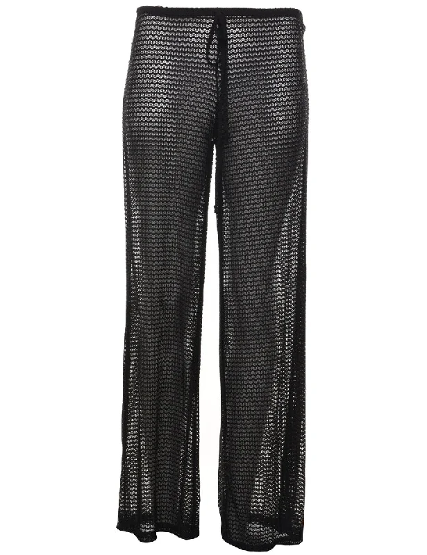 Black Trousers - W26 L31 Trousers High Rise Slim Fit