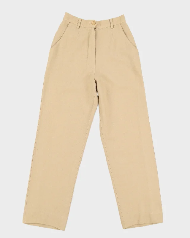 Vintage 80s Pierre Balmain Beige Trousers - W24 L28 Trousers cozy comfortable