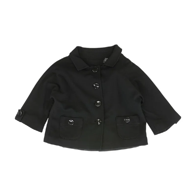 Black Solid Blazer Women's Vintage Suit