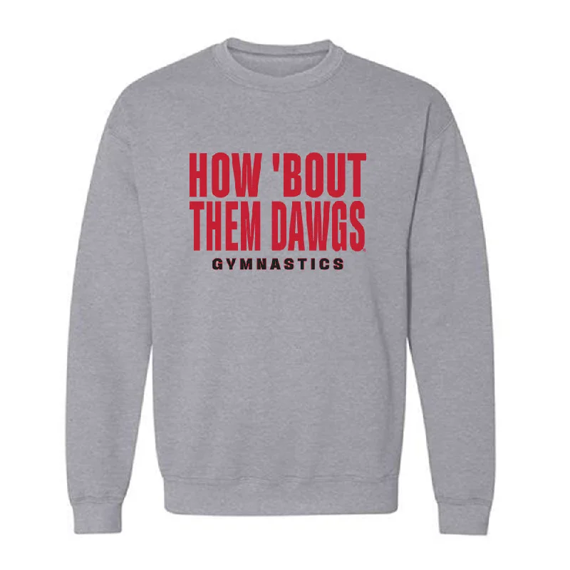 Georgia - NCAA Women's Gymnastics : Sidney Fitzgerald - Classic Shersey Crewneck Sweatshirt Hoodie with Hem Fringe Bohemian Relaxed Georgia - NCAA Women's Gymnastics : Sidney Fitzgerald - Classic Shersey Crewneck Sweatshirt Hoodie with Hem Fringe Bohemian Relaxed