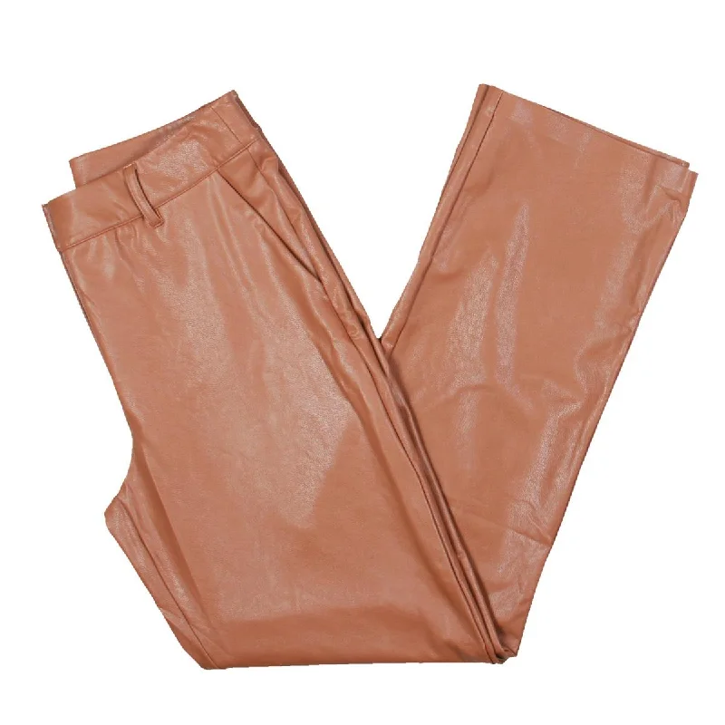 Commando Womens Faux Leather Straight Leg Trouser Pants Trousers Evening Elegant