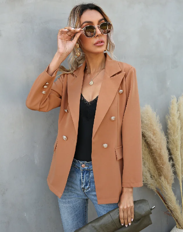 Women Fashion Solid Color Pocket Lapel Button Blazer Women's Custom Suit