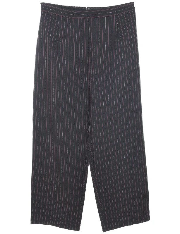Pinstriped Black Trousers - W31 L26 Trousers Review Highly