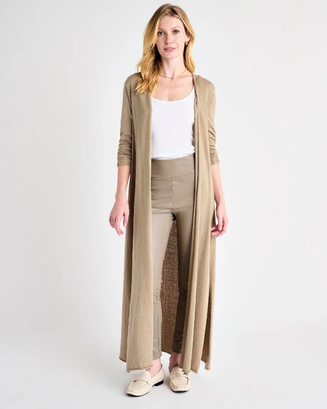 Niamh Long Cardigan Mesh Cardigan Canvas Denim