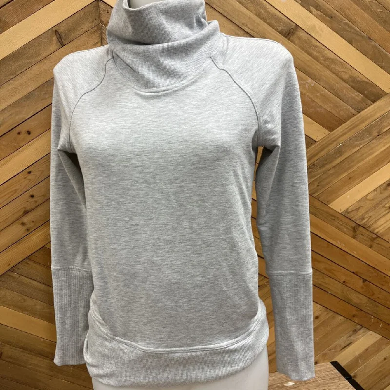 Lululemon - Sweatshirt - MSRP $118: Grey-women-SM Hoodie with Hem Patch Decorative Personalized Lululemon - Sweatshirt - MSRP $118: Grey-women-SM Hoodie with Hem Patch Decorative Personalized