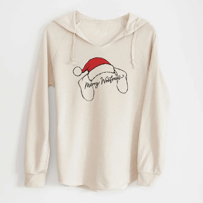 Merry Woofmas - Dachshund - Cali Wave Hooded Sweatshirt Hoodie with Logo Branding Identity Merry Woofmas - Dachshund - Cali Wave Hooded Sweatshirt Hoodie with Logo Branding Identity