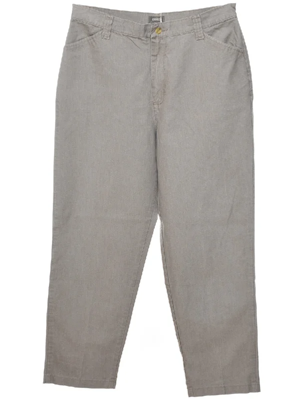 Tapered Grey Lee Trousers - W33 L28 Trousers sophisticated sleek
