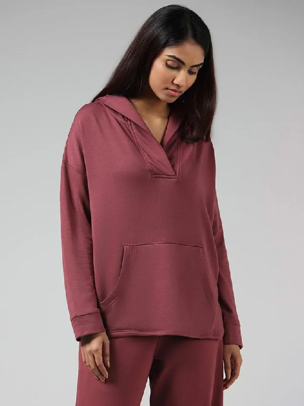 Wunderlove Solid Nude Pink Supersoft Hoodie Hoodie with Drawstring Waist Adjustable Fitted Wunderlove Solid Nude Pink Supersoft Hoodie Hoodie with Drawstring Waist Adjustable Fitted