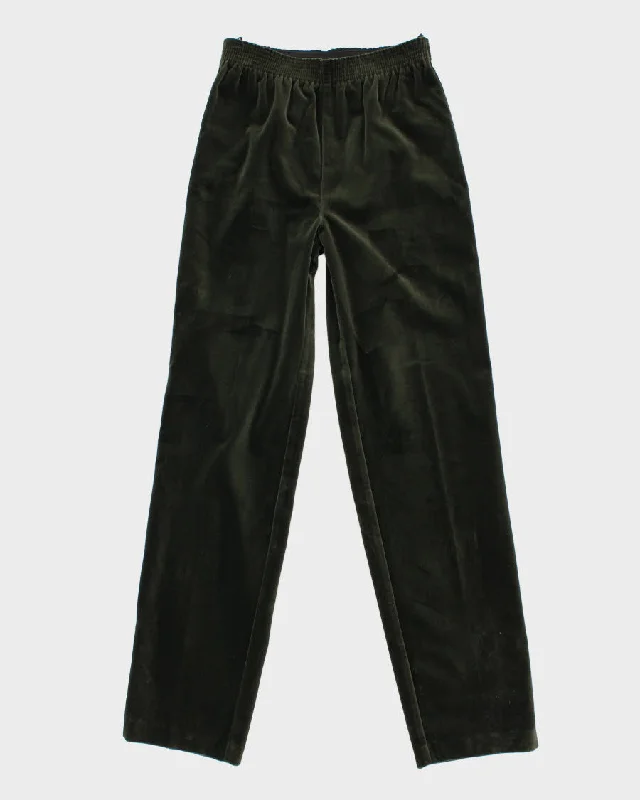 Vintage Green Velvet Trousers - W30 L32 Trousers Hiking Durable