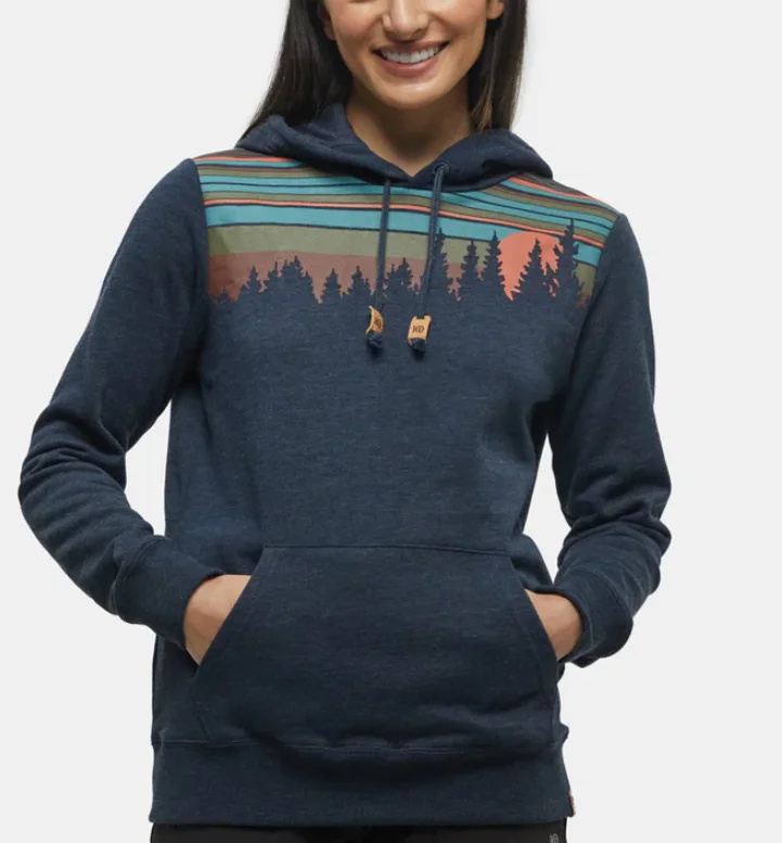 Retro Juniper Classic Hoodie Hoodie with Neon Bright Vibrant