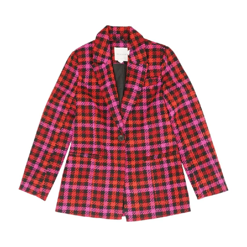 Black Check Blazer Women's Custom Jacket