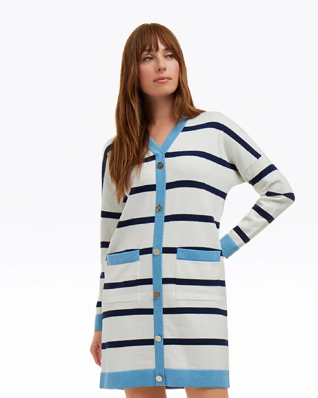 Cassadee Cardigan Sweater Dress Satin Blend Silk Blend Wool Blend