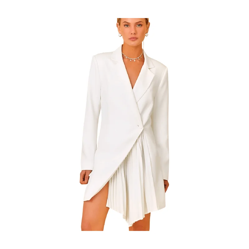 Pleated Blazer Dress Women's Simple Blazer