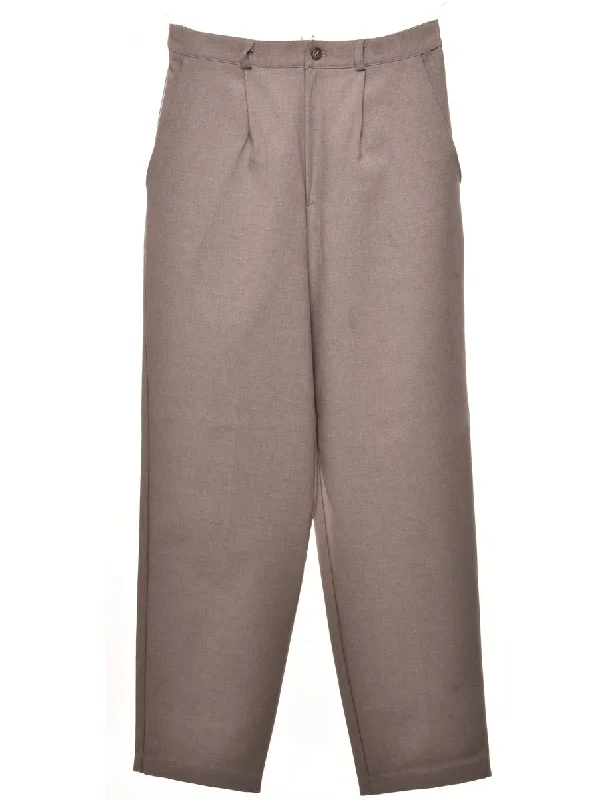 High Waist Trousers - W28 L28 Trousers Wedding White