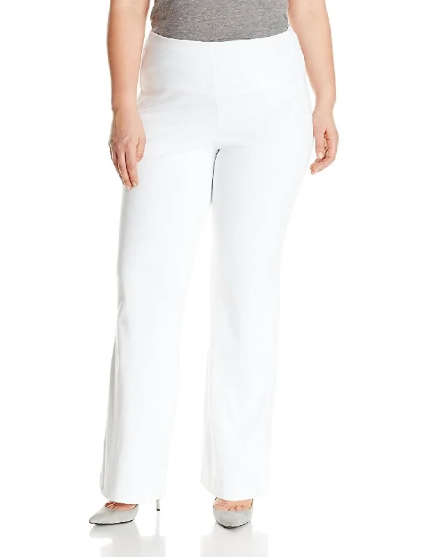 High Waisted Denim Trouser in White Trousers trendy modern
