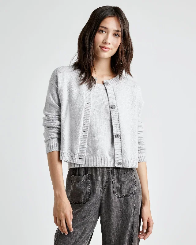 Amber Cropped Cardigan Wool Fabric Cashmere Fabric Tweed Fabric