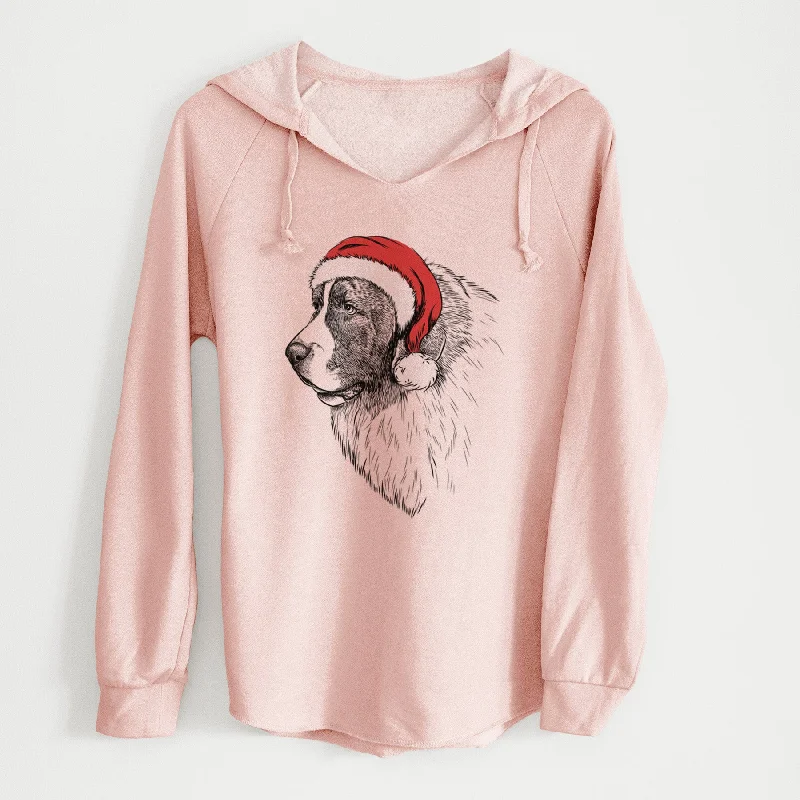 Santa Magnus the Pyrenean Mastiff - Cali Wave Hooded Sweatshirt Hoodie with Reflective Safety Nightwear Santa Magnus the Pyrenean Mastiff - Cali Wave Hooded Sweatshirt Hoodie with Reflective Safety Nightwear