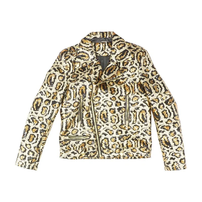 Multi Animal Print Coat Blazer Duffle Coat Pea Coat