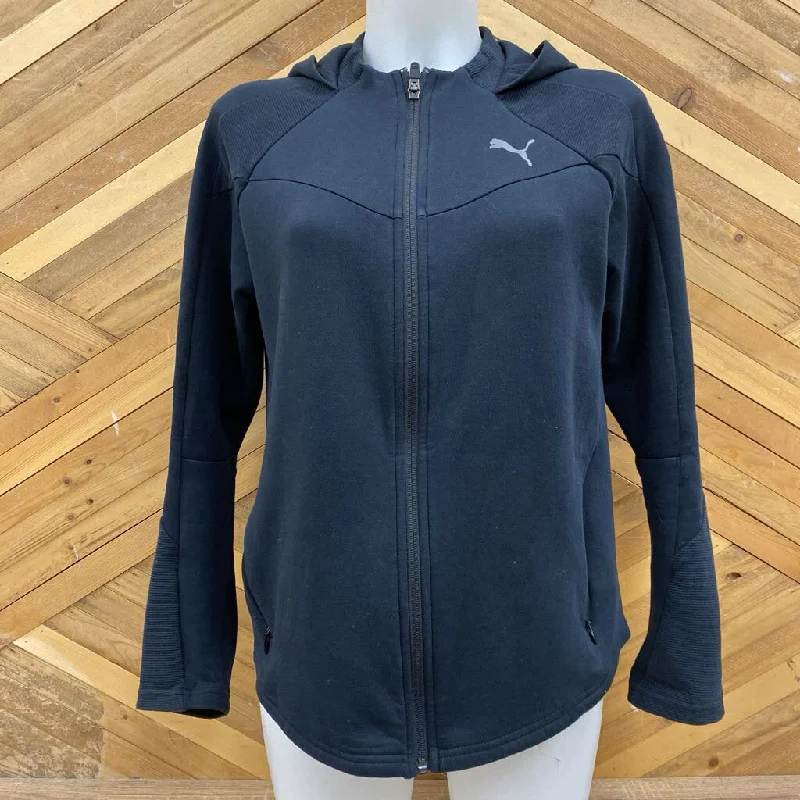 Puma - Women's Full-Zip Hoodie - MSRP $70: Black-women-MD Hoodie with Sequins Glamorous Eye-catching Puma - Women's Full-Zip Hoodie - MSRP $70: Black-women-MD Hoodie with Sequins Glamorous Eye-catching