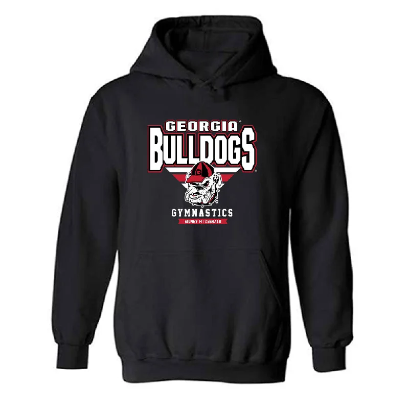 Georgia - NCAA Women's Gymnastics : Sidney Fitzgerald - Classic Fashion Shersey Hooded Sweatshirt Hoodie with Hem Applique Textured Unique Georgia - NCAA Women's Gymnastics : Sidney Fitzgerald - Classic Fashion Shersey Hooded Sweatshirt Hoodie with Hem Applique Textured Unique
